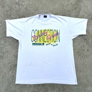 Drug-Free Connection vintage 90s white t-shirt XL Screen Stars Made in USA